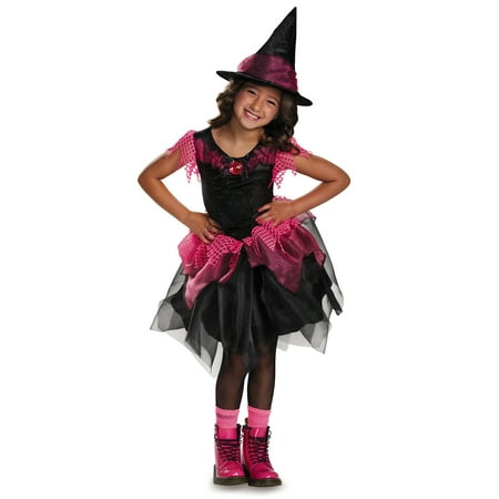 Black Pink Charmed Salem Witch Dress Tutu Halloween Costume