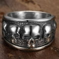 thumbnail image 3 of HAHDAXIA Bague Rétro Vintage en Acier Inoxydable Gothique Crâne Squelette Cocktail Fête Biker Déclaration Halloween, 3 of 4