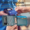 thumbnail image 6 of Wallet Case for Samsung Galaxy Z Flip 3 5G with Credit Card Holder, Premium PU Leather Phone Cover Shockproof Protective Case for Samsung Galaxy Z Flip 3 Business Style,
Darkgreen, 6 of 11