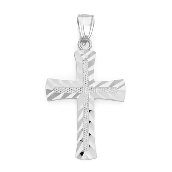 925 Sterling Silver Cross Details Pendant - Religious Jewelry Gifts for Women
