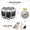 thumbnail image 2 of Dinosam Large Cat Playpen,36" Pop-up Cat Cage with Side Pocket,Pet Playpen for Small Animal Indoor Outside Kitten Playpen 36" Diameter 23" Height, 2 of 5