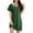 Green, variant on Dress for Women Summer V Neck Short Sleeve Casual T-shirt Mini Dresses Black M