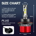thumbnail image 2 of For 2008-2011 Ford Focus Headlights 9008/H13 LED Light High and Low Beam Bulbs 2pc, 2 of 10