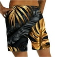 thumbnail image 4 of Men's Hawaiian Printed Shorts Drawstring Elastic Waist Casual Loose Boardshorts Summer 2025 Fashion Beachwear Multicolor,4XL, 4 of 5