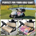thumbnail image 4 of Whosucclay 4 Pockets Golf Cart Seat Cover for All Weather Off-Road, Anti-Scratch Breathable Golf Cart Seat Protector, Rainbow Palm Jungle, 4 of 7