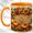 Orange, variant on Autumn Pumpkin Coffee Mug, Sunflower Harvest Mug, Ceramic 11 oz