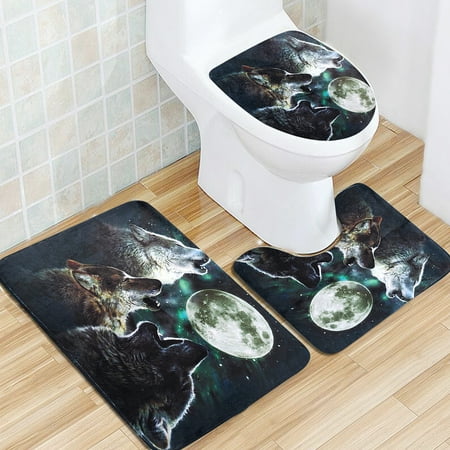 1 3 4 Piece Hotel Bathroom Sets Non Slip Bath Mats Rugs Pedestal