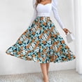 thumbnail image 4 of Falda acampanada delgada con estampado de costuras de longitud media a la moda informal para mujer Wmkox8yi  FGJ1016, 4 of 6
