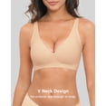 thumbnail image 3 of Daystry Womens Comfortable No Underwire Deep V Bras 360° Jelly Strip Wireless Soft Bra with Bra Extender, 3 of 8