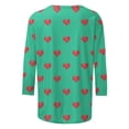 thumbnail image 5 of VKOYWKM Womens Spring Tops 3/4 Sleeve Valentines Day Shirts Love Graphic Tees Cute Tops Holiday T Shirts Casual Crew Neck Romantic Tshirts, 5 of 6