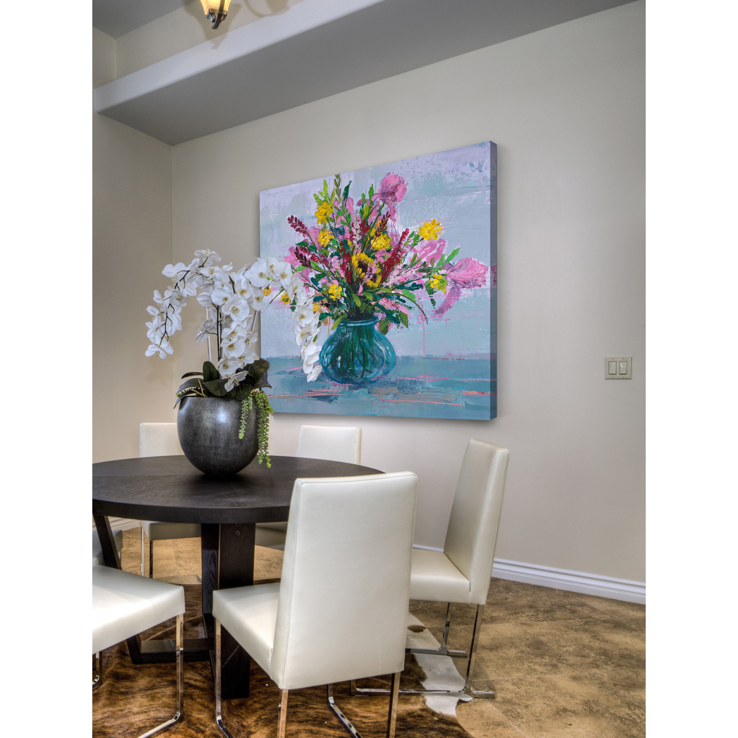 Marmont Hill "Chroma Moments I" by Julie Joy Painting Print on Wrapped Canvas