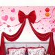 thumbnail image 4 of Adornos navideños, adornos navideños, regalos navideños, decoración colgante de lazo de terciopelo rojo con cadena de cuentas de poliéster, 4 of 4