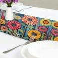 thumbnail image 4 of Yayeee Table Runner 70 inches Long Home Kitchen Dinning Party Decoration, Orange Colorful Flowers, 4 of 7