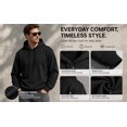 thumbnail image 4 of TKKCS Mens Solid Pullover Hoodie Drawstring Loose Fit Casual Long Sleeve Hooded Sweatshirt Khaki XL, 4 of 6