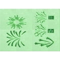 thumbnail image 1 of Ahgly Company Machine Washable Indoor Rectangle Transitional Mint Green Area Rugs, 4' x 6', 1 of 7
