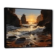 thumbnail image 2 of Designart "Sunlit Coastline Beach Photo IV" Landscapes Floater Framed Canvas Wall Art, 2 of 7