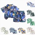 thumbnail image 3 of Toddler Baby Boy Summer Clothes Set 6 12 18 24 Months 2T 3T 4T Tractor Letter Print Short Sleeve T-Shirt Elastic Waist Solid Shorts Outfit Sets Kaprioy, 3 of 5