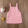 thumbnail image 6 of Bagilaanoe Toddler Baby Girl Overalls Dress Sleeveless A-line Corduroy Dresses 1T 2T 3T 4T 5T Kids Casual Suspender Skirt, 6 of 6