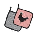 thumbnail image 2 of Caroline's Treasures Polish Poland Chicken Pink Check Pair of Pot Holders, 2 of 3