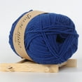 thumbnail image 2 of 1Pcs Soft Milk Cotton Yarn for Knitting, Diy Crochet Thread for Scarf Hat Sweater, Premium Breathable Fiber for Baby Clothes, Crafting Supplies Blue5, 2 of 2