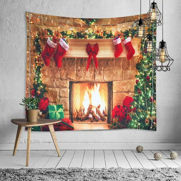 Christmas tapestry wall hanging with lights hotsell