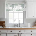 thumbnail image 5 of Sage Green Coastal Sheer Curtains Valances for Windows Ocean Coral Starfish Shell Seahorse Chiffon Kitchen Valances for Cafe, Voile Window Treatments Curtains for Living Room Bedroom, 42"x12", 5 of 9