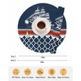 thumbnail image 6 of 13 Inch Round Placemats Set of 4, Navy Blue Coastal Non Slip Heat Insulation PP Table Mats, Nautical Ocean Sea Abstract Art Washable Place Mats for Kitchen Dining Party Table Decor, 6 of 7