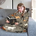 thumbnail image 2 of Catalonia Oversized Blanket Sweatshirt, Sherpa  Fleece Hoodie, Super Soft Warm Comfortable Pullover with Large Front Pocket for Boys Girls Teens Kids(7-13 yr), 2 of 7