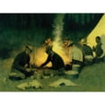 thumbnail image 2 of Remington, Frederic 18x15 Black Modern Framed Museum Art Print Titled - Hunters Camp in the Big Horn, 2 of 4