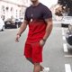 thumbnail image 1 of Camisas de verano Kakina CMSX para hombre, liquidación, conjunto de 2 piezas de camiseta informal de manga corta y pantalones cortos deportivos ajustados., 1 of 5