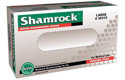 shamrock nitrile powder free fully examination gloves