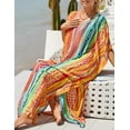 thumbnail image 6 of Bsubseach Print Kaftan V Neck Swim Cover Ups for Women Summer Outfits Summer Beach Maxi Dresses, 6 of 6