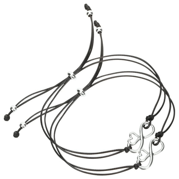 DESIGNICE 2pcs Mother Daughter Bracelets Heart Charm Bracelet Gift for Mom and Daughter