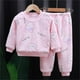 thumbnail image 2 of Gibobby Conjunto para bebé y niño Traje de franela para niños, ropa de casa para niños, traje de pantalones de manga larga cálidos con animados para niñas(Rosa,10-11 Años), 2 of 3