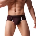 thumbnail image 2 of IAJDKMEK Men's Boxer Briefs - Low-Rise Sexy Underwear for Men, Flat-Angle Comfort Mens Boxer Briefs, Soft Boxer Briefs for Daily,Coffee M, 2 of 5