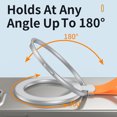 thumbnail image 5 of Soporte magnético para agarre de teléfono con anillo, rotación 360 para iPhone 15 (bucle plateado y naranja), 5 of 5