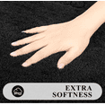 thumbnail image 4 of MeyJey Bathroom Rugs Set of 3 Piece, Bath Mats, Microfiber Non Slip Shaggy Ultra Soft Bathroom Runner with U Shaped Contour Toilet Mat for Bathroom, Shower Inside Floor, Black, 4 of 7