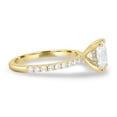 thumbnail image 3 of 2.00Ct Princess Cut Lab-grown diamond Solitaire Engagement Ring, Hidden Halo & Pavé, 10K Yellow Gold, 3 of 7