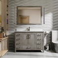 thumbnail image 2 of Jacques 48 in. W x 22 in. D Distressed Grey Bath Vanity and Cultured Marble Top, 2 of 8