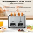 thumbnail image 3 of Suodoka Toaster 4 Slice with Touchscreen, Stainless Steel Bread Toaster, 6 Browning Shade Settings,1.57 inch Wide Slots with Reheat, Cancel, Defrost Functions, New, 3 of 7