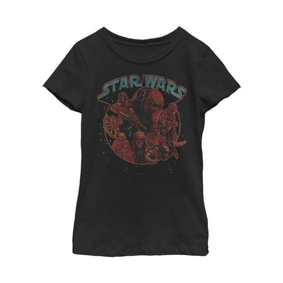 Girl's Star Wars: The Rise of Skywalker Dark Side Stars  Graphic Tee Black X Small