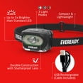thumbnail image 2 of Linterna frontal LED Eveready, 300 lúmenes, IPX4, recargable, 2 of 9