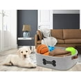 thumbnail image 5 of Brabtod Cotton Rope Dog Toy Basket with Handle, Large Dog bin, Puppy Kitty Bed, Dog Toy Basket - Perfect for Carry pet Toys, Blankets, leashes, chew Toys, Diapers - Gray, 5 of 5