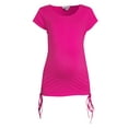 thumbnail image 5 of Oh! Mamma Maternity Women's Scoop Neck Tee with Side Seam Drawstring (Women's & Women's Plus), 5 of 6