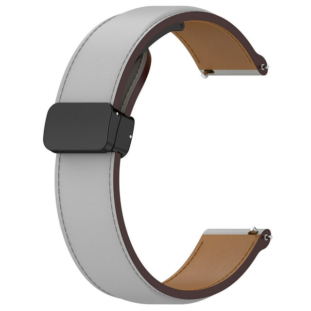 KOMI for Samsung 20MM magnetic leather strap Huawei Watch 22MM folding buckle leather strap, 5.5-8.7 inches,Nebular grey