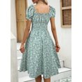 thumbnail image 2 of ZOELNIC Women's Floral Summer Dress Casual Short Sleeve Ruffle Flowy Midi Sundress Boho Beach Vacation Dress, S, 2 of 3