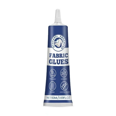 LMTODLFG Fabric Glue Permanent, Clear Fabric Glue for Clothing Permanent Washable, Fabric Glue for Patch, Drying Waterproof Fabric Adhesive Glue for All Fabrics, Clothes, Cotton, Flannel