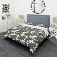 thumbnail image 3 of Designart 'Retro Indian Floral Batik I' Mid-Century Modern Duvet Cover Set, 3 of 4