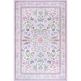 thumbnail image 6 of Balacho Cozy Boho Vintage Floral Area Rug, 6' x 9', Purple, 6 of 7