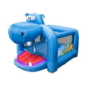Banzai Happy Hippo Inflatable Bouncer Blow Up Bouncing House w/ Mesh Walls